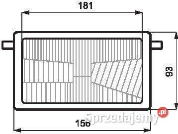 Reflektor prostokątny przezroczysty przykręcany Kamionna