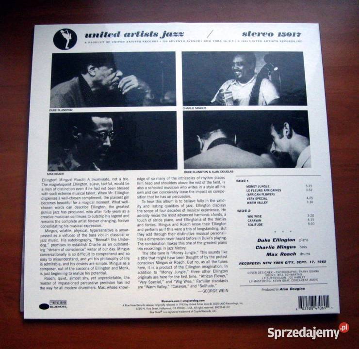 DUKE ELLINGTON MONEY JUNGLE LP TONE POET jazz zachodniopomorskie Szczecin