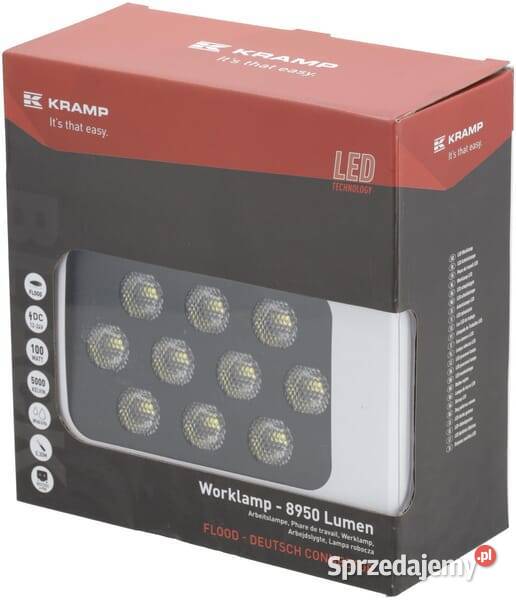 Lampa robocza LED prostokątna 100W 8950lm 1224V Pozostałe Kamionna sprzedam