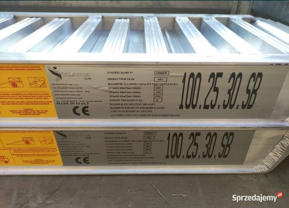 Najazdy trapy aluminiowe 25m 3t