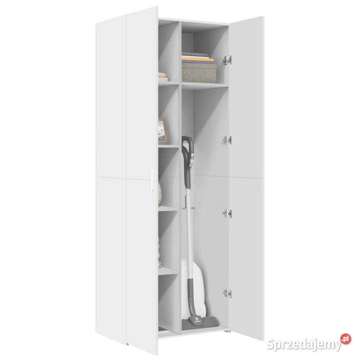 Wysoka szafka biała 70x425x185 materiał Warszawa