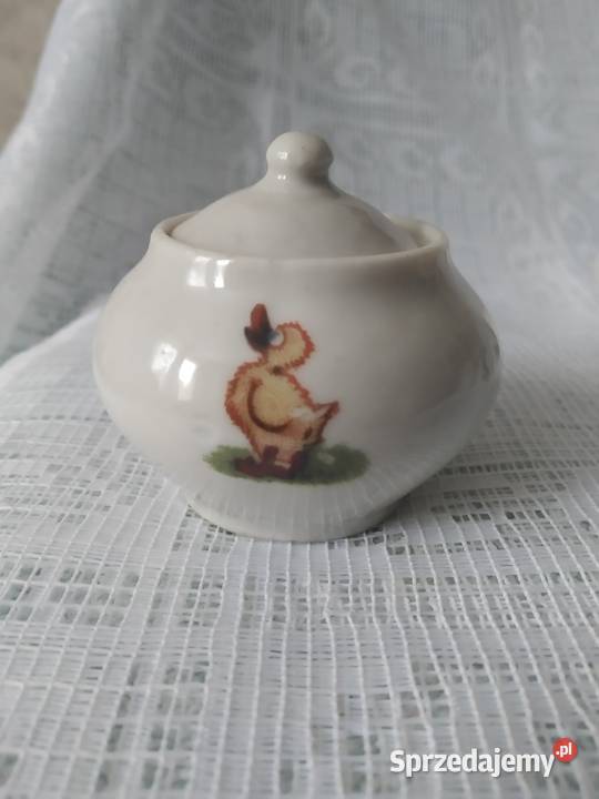 Porcelana miniaturowa do herbaty dzieci retro biały Akcesoria do herbaty sprzedam
