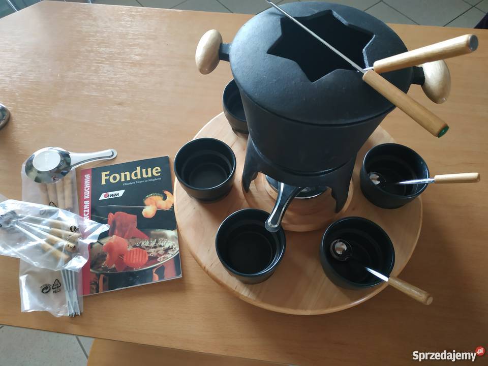 Zestaw do fondue nowy żeliwny 23 elementy