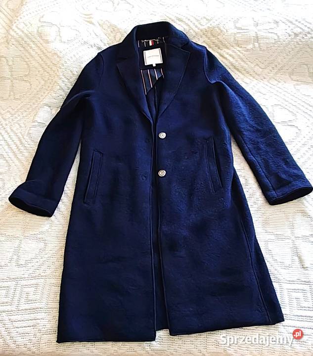 Płaszcz damski długi Tommy Hilfiger Bez wzoru Kraków