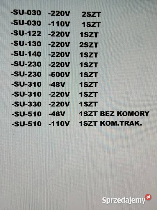 SU 230 Styczniki RÓŻNE SU Poręba