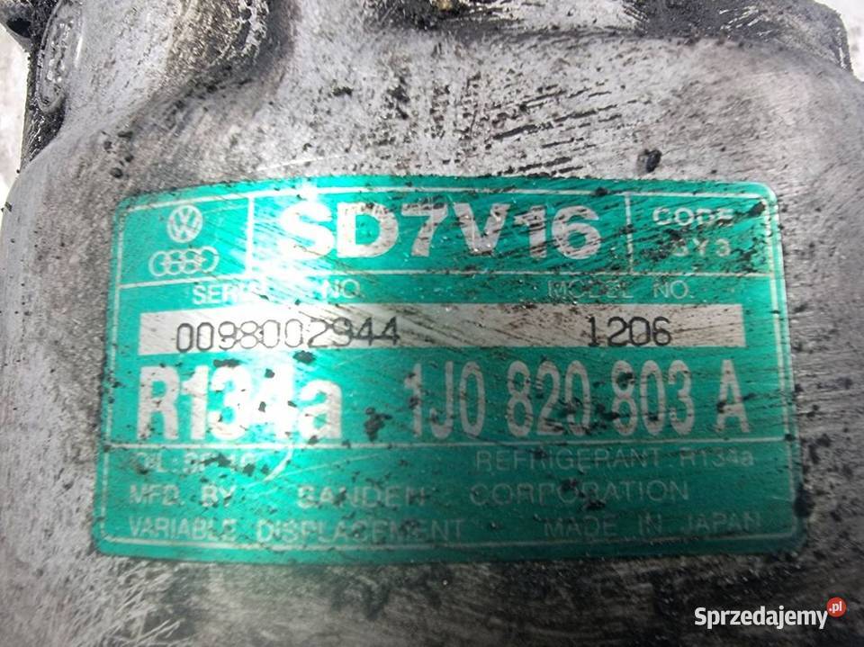 SPRĘŻARKA KLIMATYZACJI VOLKSWAGEN GOLF IV Lipno
