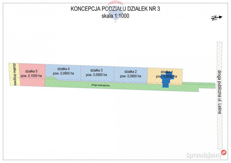 Kampinos działka do podziałudom dwupokoleniowy Zaborów