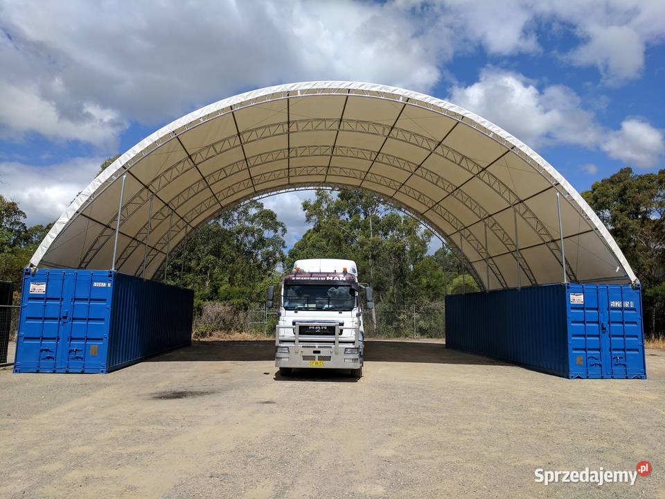 Zadaszenie kontenerowe wzmocnione 12x12m PVC Wrocław