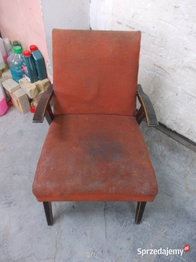 Stary fotel PRL vintage pro Puchała Bielsko-Biała