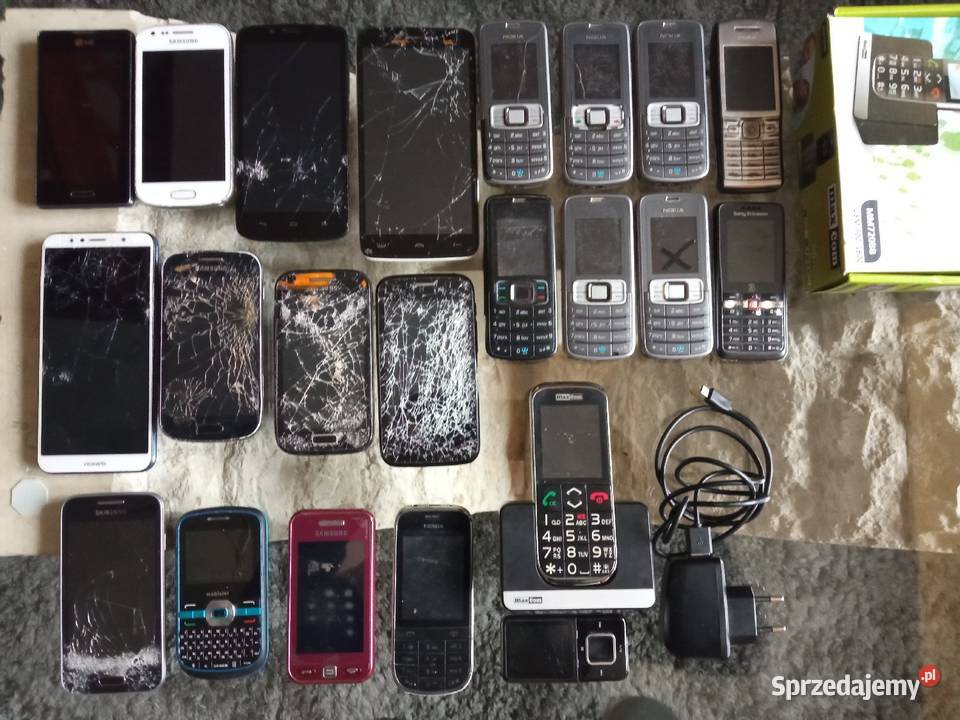Telefony komórkowe uszkodzone na części cena za całość wysyłka