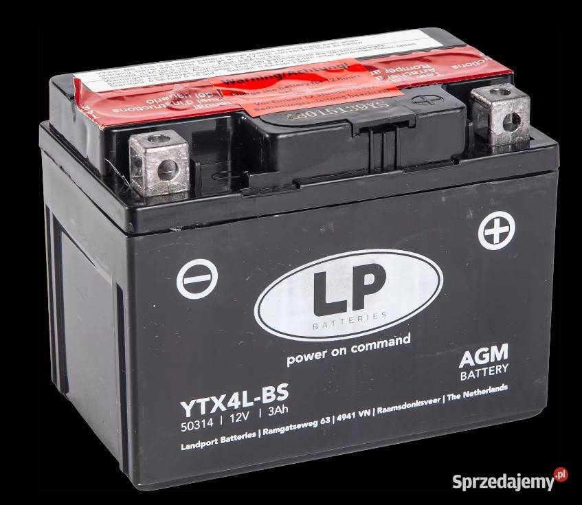 Akumulator motocyklowy Landport YTX4LBS 12V 3Ah Akumulatory motocyklowe Układ elektryczny, zapłon Wałbrzych