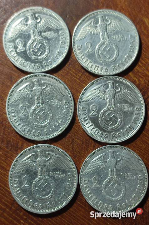 Srebro 2 reichmarki 6 wielkopolskie sprzedam