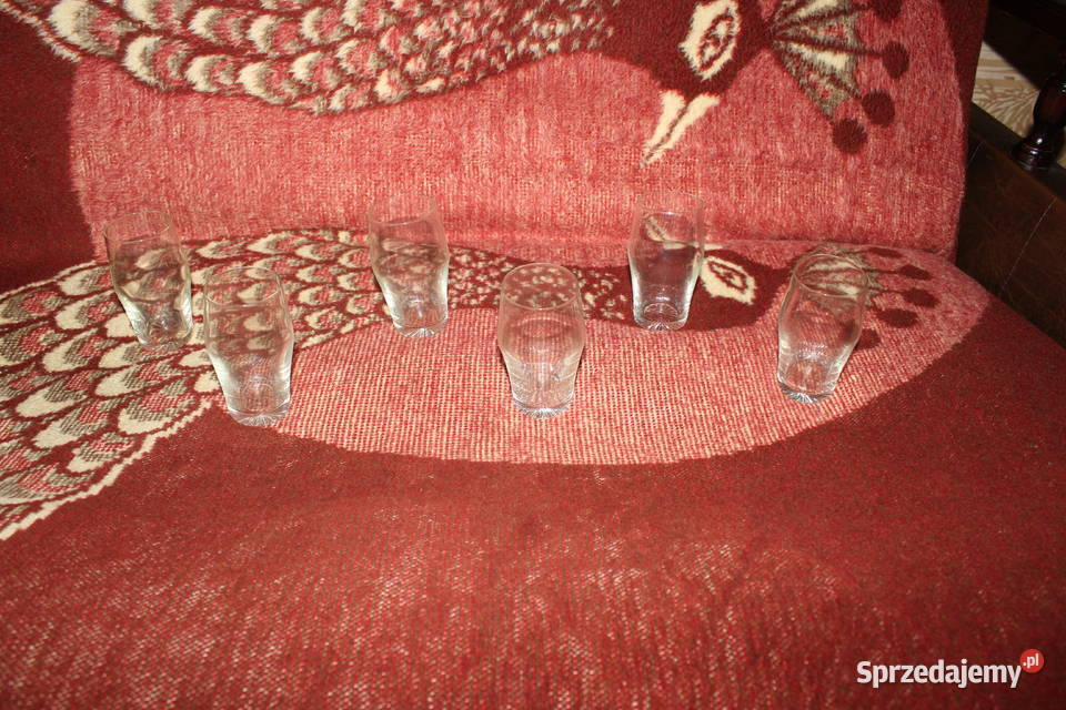 Literatki Szklane PRL 6 sztuk Porcelana i szkło Chorzów