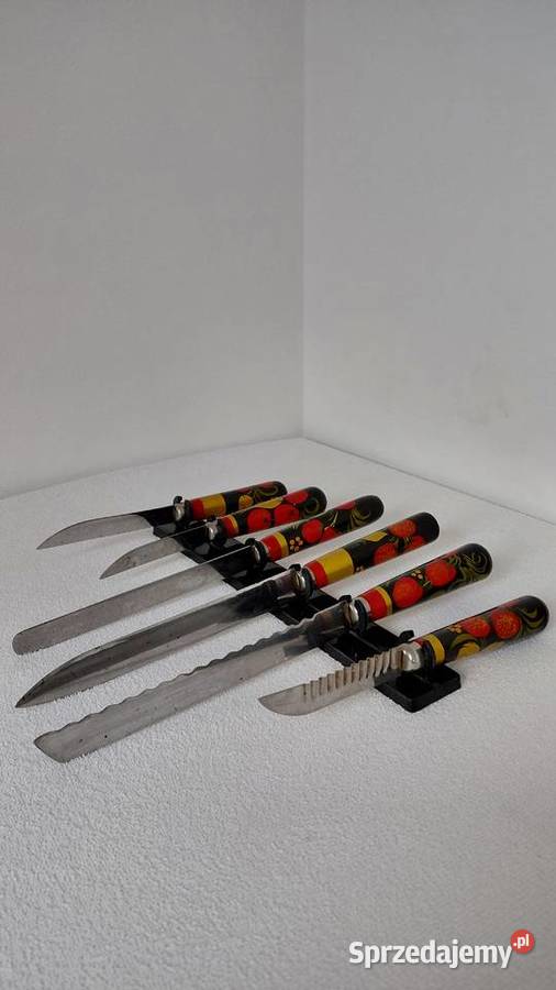 Komplet noży Chochłoma ZSRR Pozostałe małopolskie Krzykawa