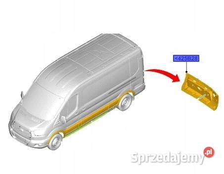 LISTWA DRZWI TYŁ LEWA FORD TRANSIT 2014 MK8 MK9 osobowe Listwy i nakładki Głogów