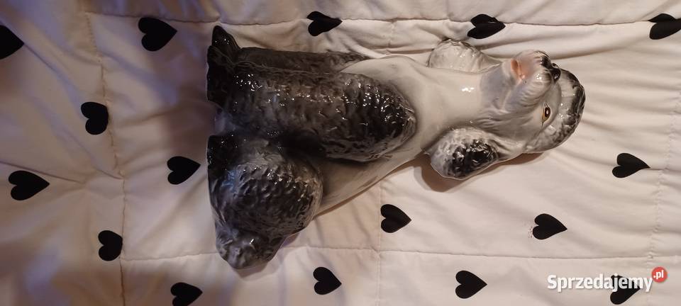 ceramika figura Pudla wysok 37 podstawa do ogona