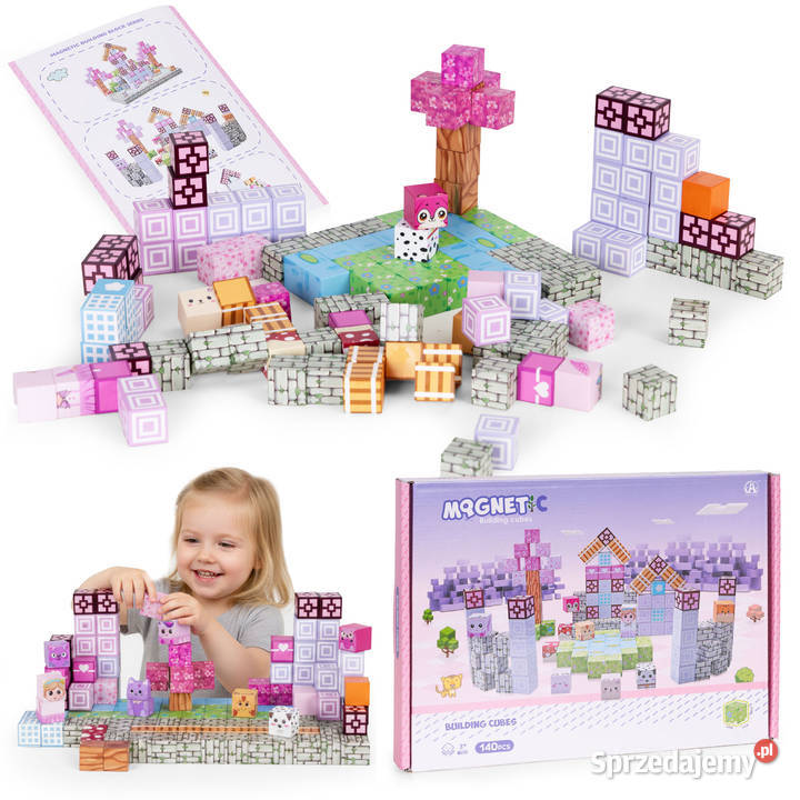 Klocki magnetyczne konstrukcyjne dzieci 140 opolskie