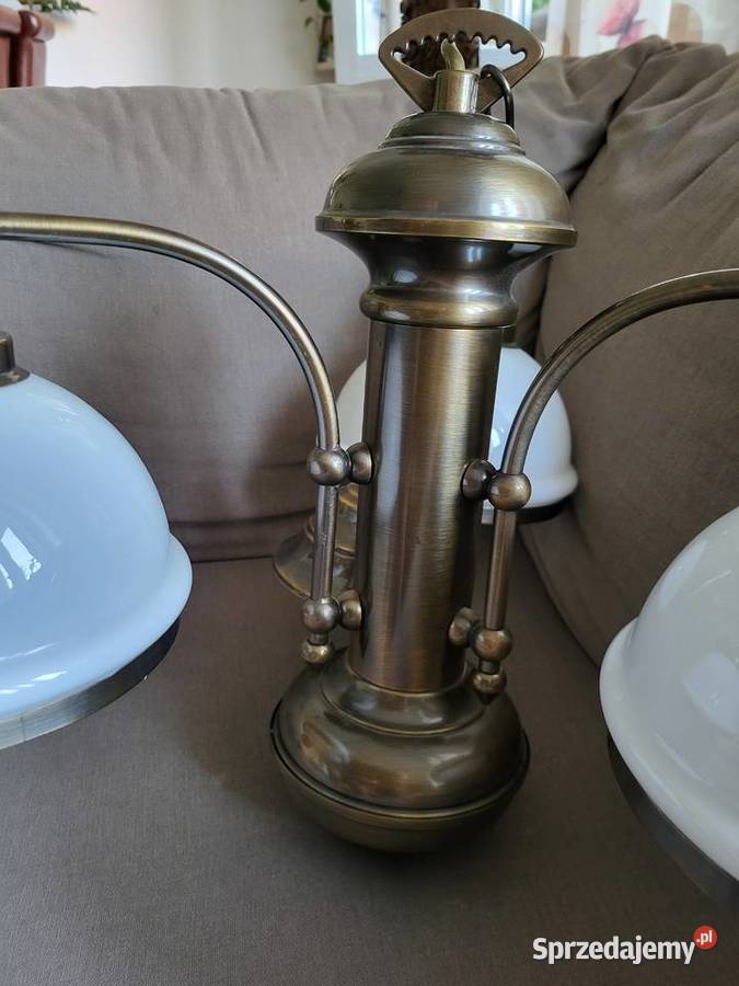 Piekna lampa mosiądz ceramika Lampy wiszące mazowieckie Warszawa