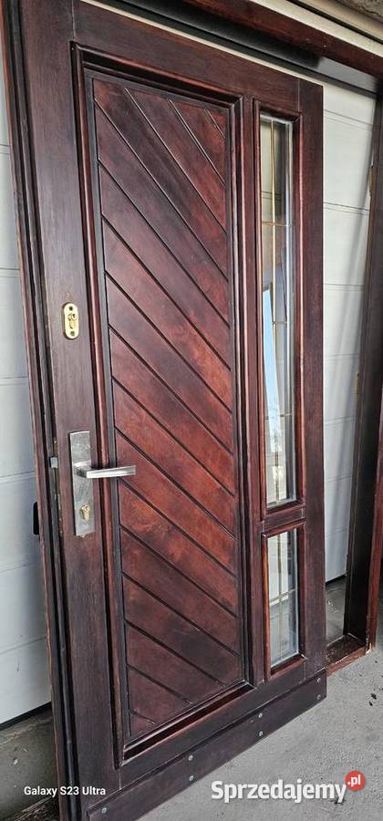 Dzwi dębowe zewnętrzne 2 90x210 i 150x210 Głębowice