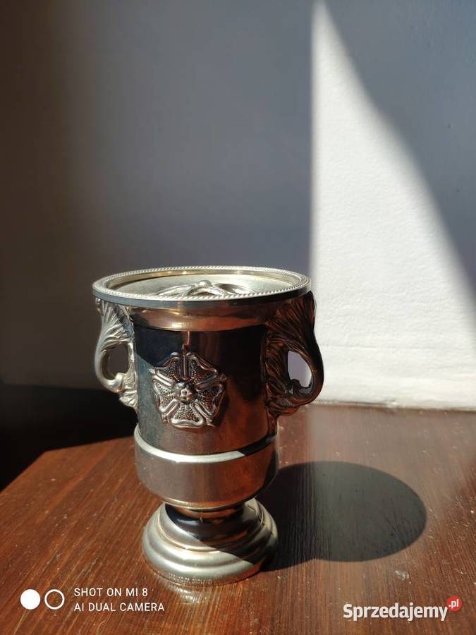 Stary cynowy cynkalowy dzbanek flakon małopolskie Kraków