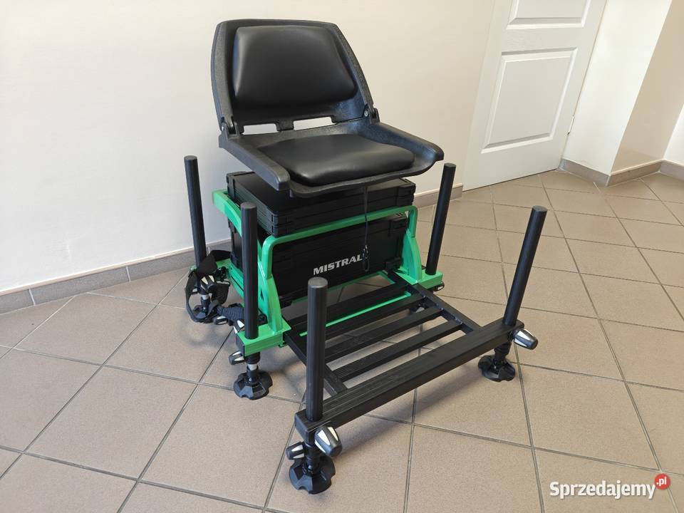 Mistrall X6 fotel obrotowy wędkarski NOWY kosz