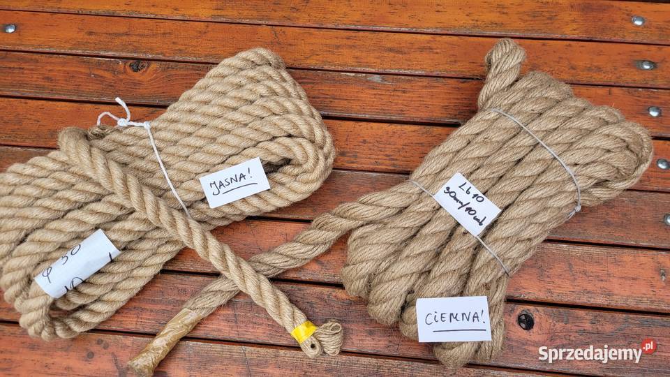 Lina jutowa 40 mm sznur jutowy Naturalna juta Grudziądz