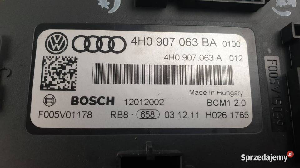 MODUŁ 4H0907063BA AUDI A6 C7 Lipno