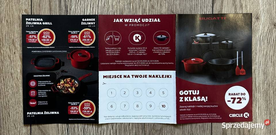 Zestaw garnków BUGATTI Circle K 120 naklejek czarny