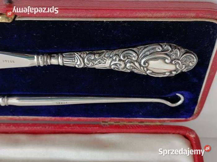 Wiktoriańska łyżka do butów i haczyk w Ciechanów