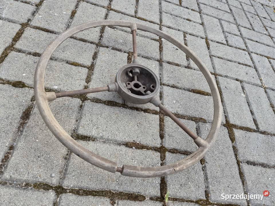 Stara kierownica zabytkowy samochód Wanderer Kdf Janów Lubelski
