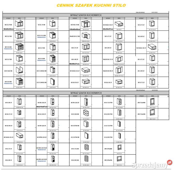 MEBLEGRYCPOL Meble szafki kuchenne kuchnia Stilo Warszawa sprzedam