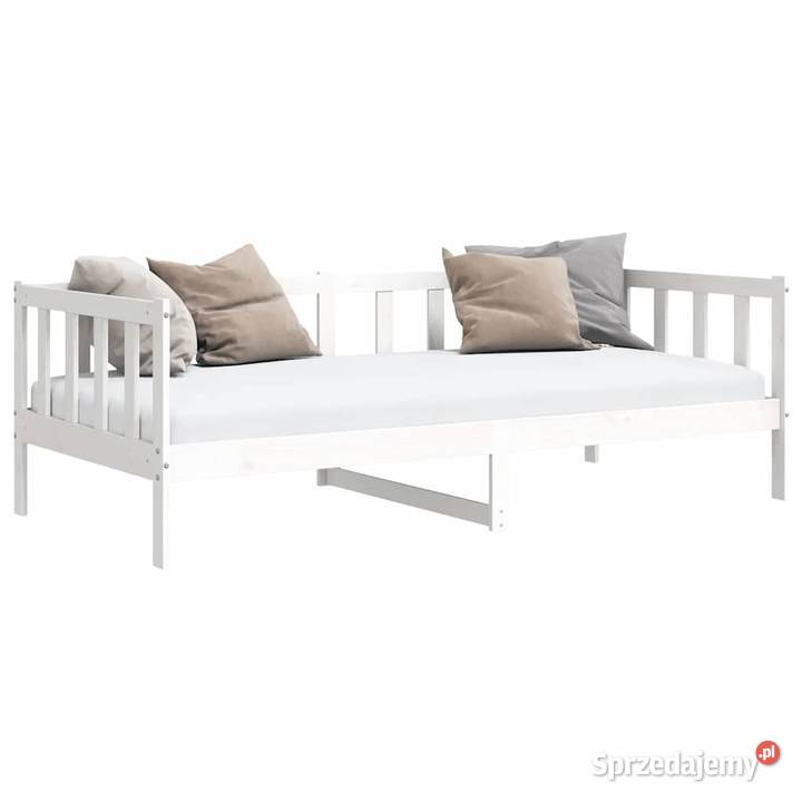 vidaXL Łóżko dzienne białe lite drewno sosnowe Warszawa
