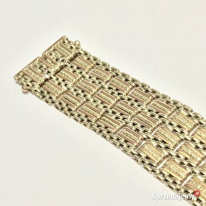 Złota BRANSOLETKA damska 14K masywna EFEKTOWNA Zegarki i Biżuteria Warszawa