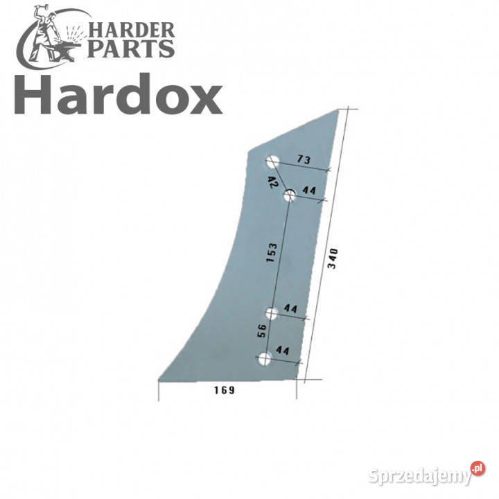 Pierś HARDOX 3450525L BU2KL części do pługa Suwałki
