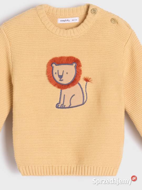 Sweter niemowlęcy Sinsay 68 pomarańczowy lew Szczecin