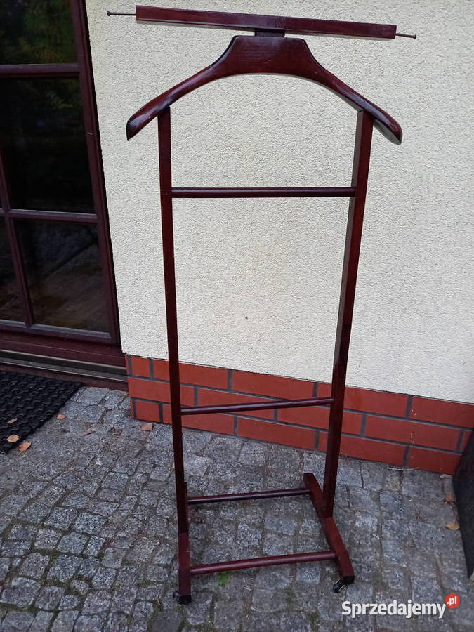 Drewniany stojak wieszak na ubrania na kółkach 103cm Warszawa