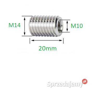 Tulejka gwintowana redukcja M14 DO M10 INOX Trześniów