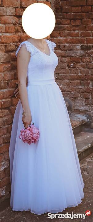 Sprzedam śnieżnobiałą suknię ślubną w rozmiarze Gostyń