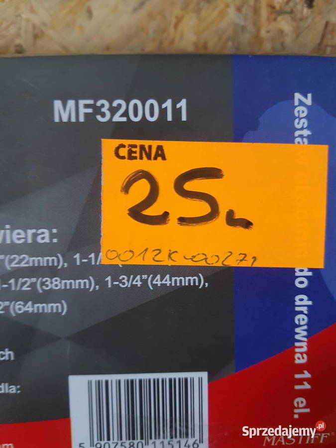 Zestaw otwornic do drewna 11 elementów mastiff Głogowa