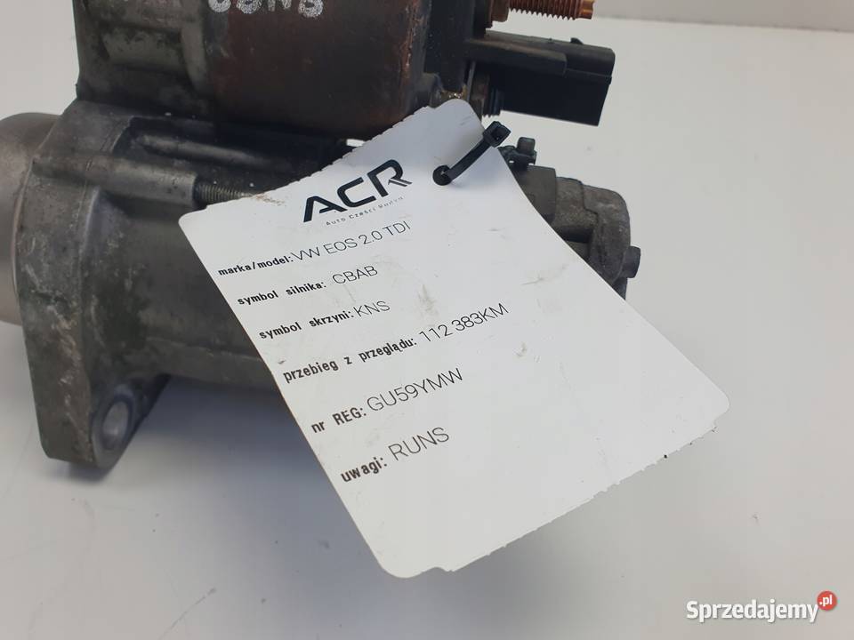 ROZRUSZNIK VW Eos 20 TDI ROZRUSZNIK valeo Układ elektryczny silnika