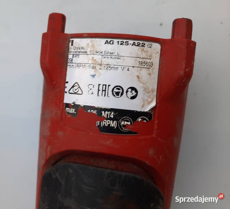 Obudowa szlifierki Hilti AG125A22 bez przycisku Szczerbice