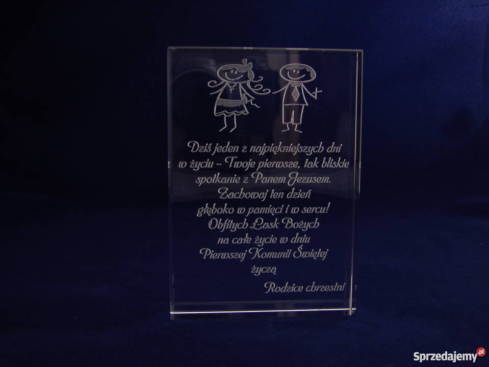 Statuetka 9X13 Kryształ GRAWER LASEROWY Pozostałe Malbork