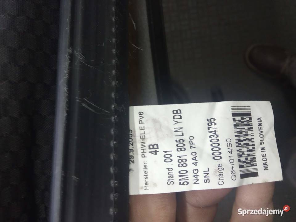 vw golf 6 oparcie fotela kierowcy Kobylnica