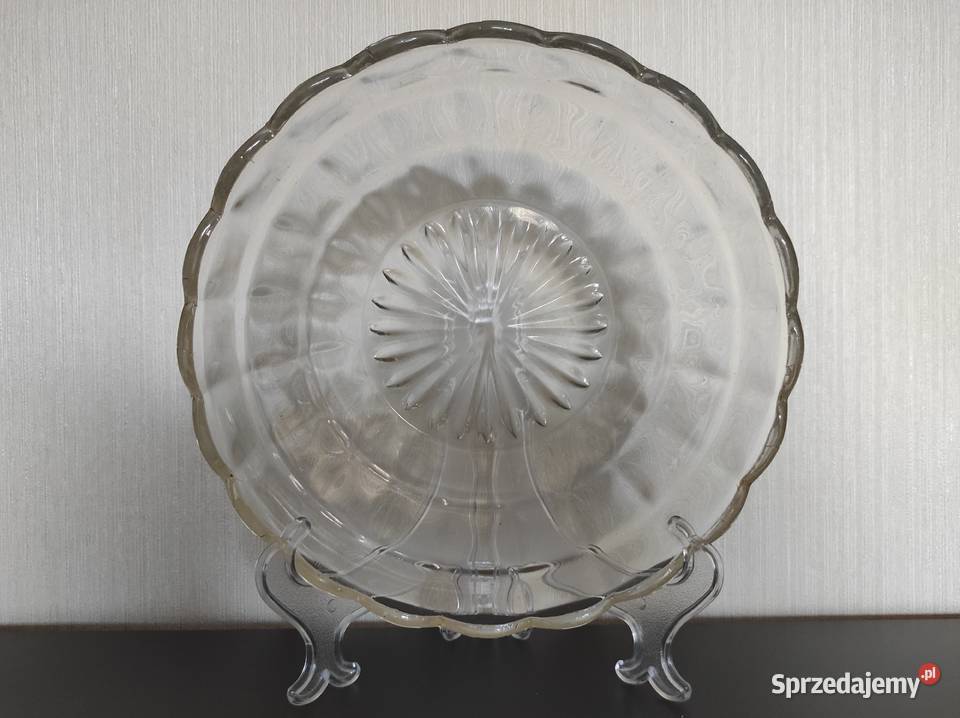 Salaterka duża 22 stare szkło PRL Warpechy Stare