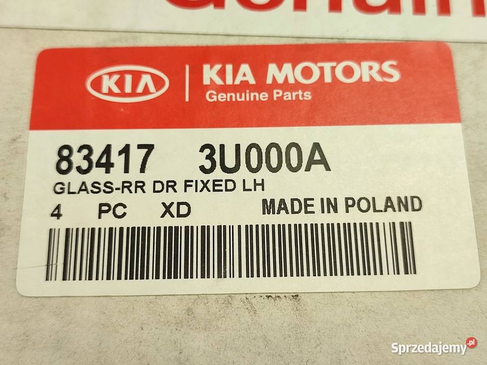 SZYBA LEWY TYŁ KIA SPORTAGE 20102022 NOWA