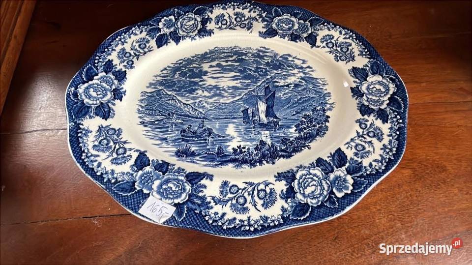 Patera owalna Półmisek Loch of Scotland England