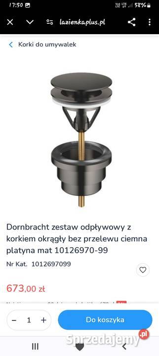 Korek odpływowy Dombrach świętokrzyskie Końskie