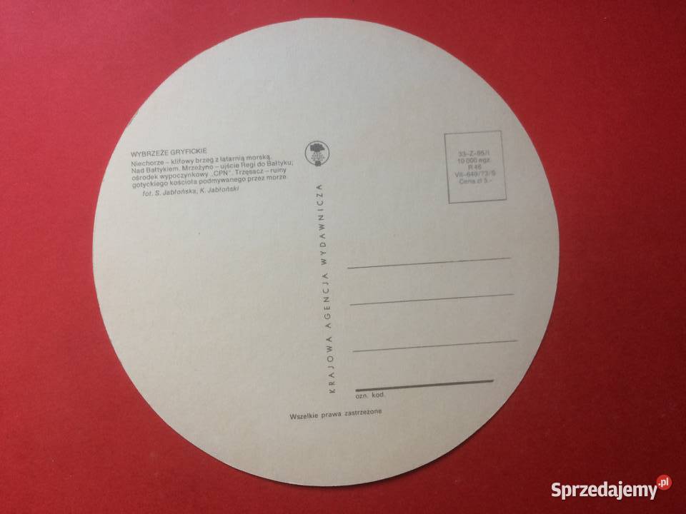 639 Widokówka Wybrzeże Gryfickie Szczecin sprzedam