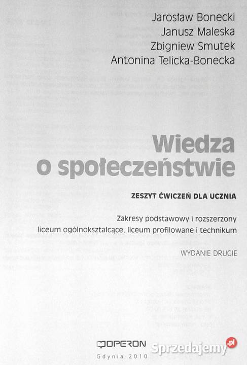 Wiedza o społeczeństwie 1 Zeszyt ćwiczeń Chełm