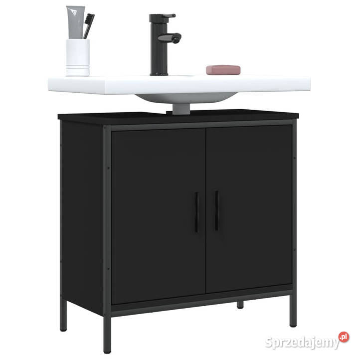 Szafka pod umywalkę czarna 60x30x60 WM842446 Toaletki sprzedam